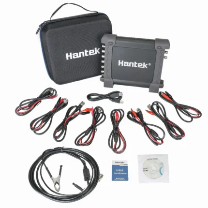 جهاز رسم ذبذبات السيارات من Hantek طراز 1008c/DAQ/مولد كهربائي قابل للبرمجة مع 8 قنوات USB مع مسبار إشعال تلقائي